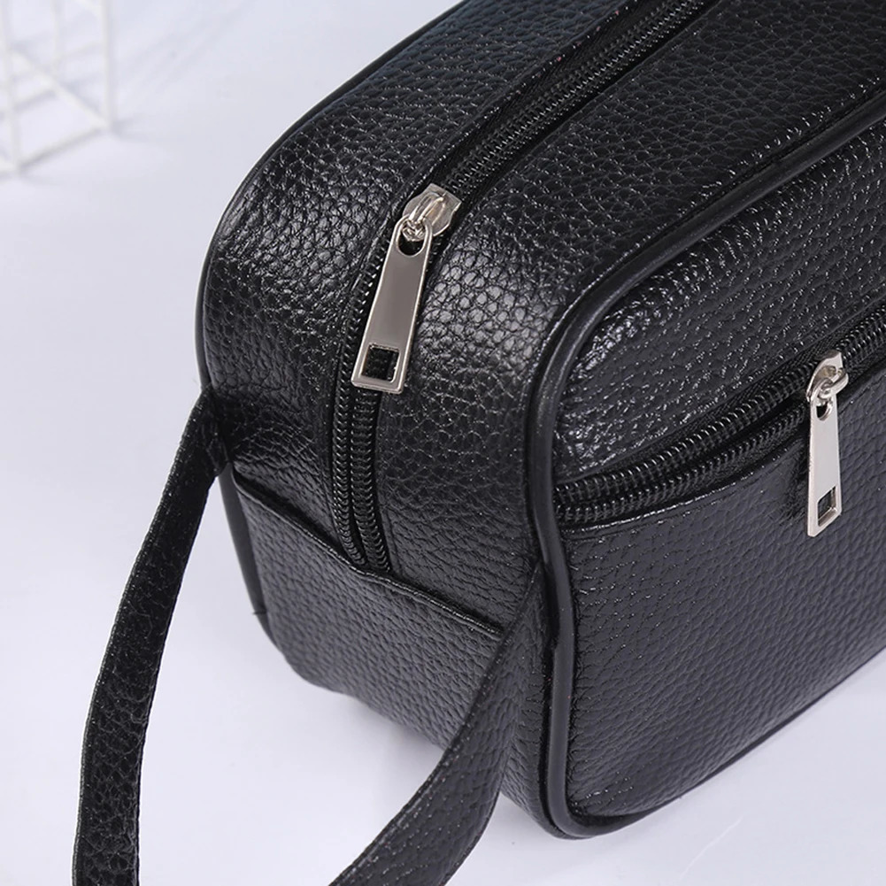 Men Women Vintage Wristlet Bag PU Leather Pure Color Small Wristlet Bag Vintage Cellphone Storage Bag Handbags Supplies 250723