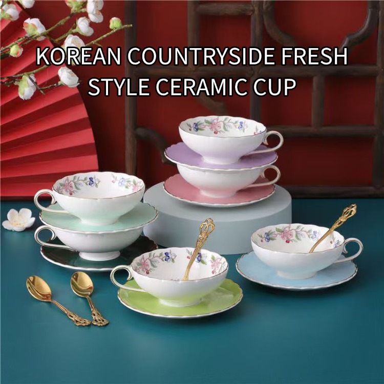 ceramic cup Rustic Korean-Inspired Ceramic Mug for a Cozy Tea Experience