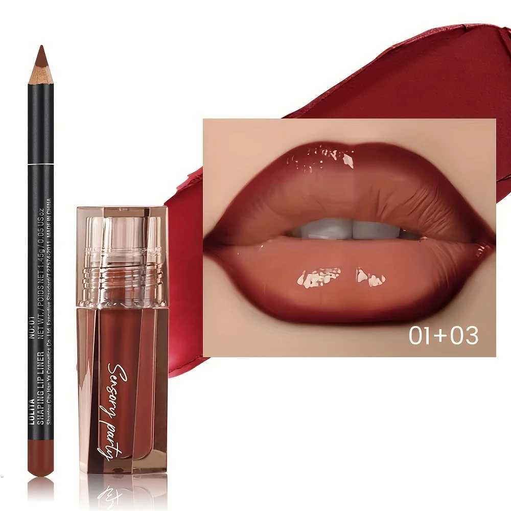 Hydrating Lip Gloss Lip Liner Set - Define Your Lips with 3D PrecisionPerfectly Versatile for Every Makeup StyleXJ250724