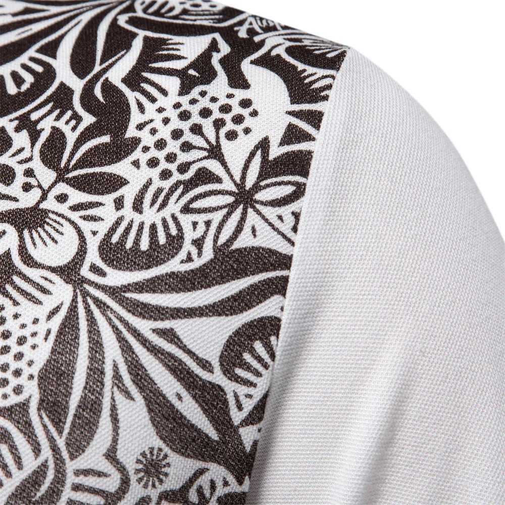 100% Mens Short Sleeve Polo Shirt Gradient Printed Cotton Blend Summer Fashion New Design XJ250725