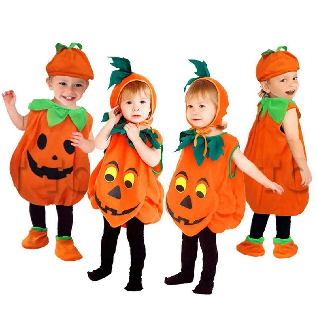 2025 Halloween Festive Par Neutral Short Sleeve Cute Baby Toddler Cosplay Vampire Pumpkin Skirt With Hat Carnival Par Gift Z250725