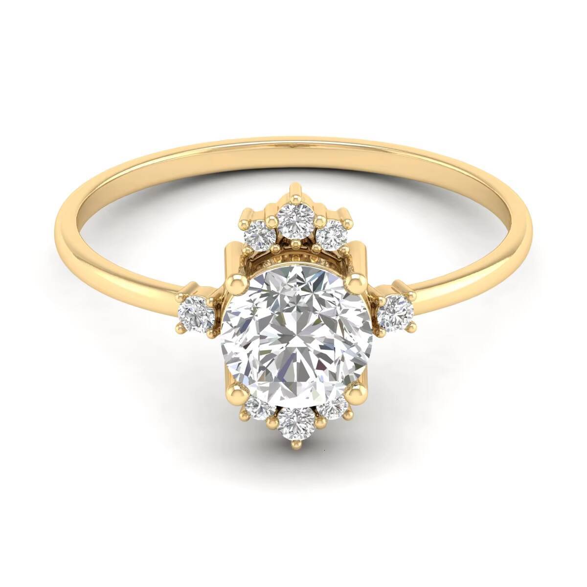 REYES 925 Sterling Silver Solitaire Moissanite Engagement Rings 10K 14K 18K Gold Premium Quality Fashion Jewelry for Women