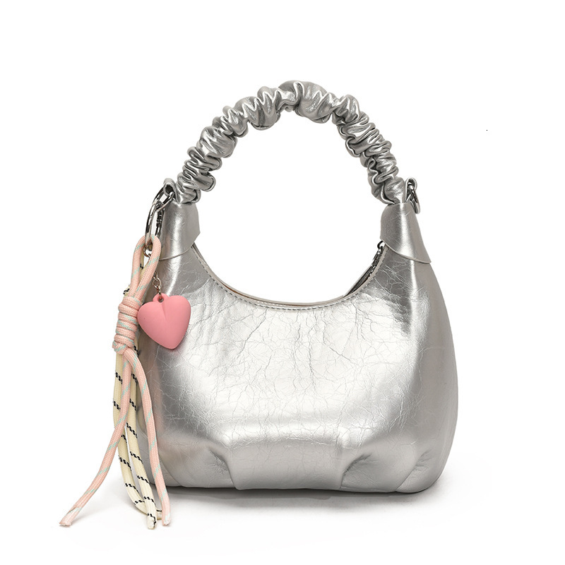 Luxury Brand Designer Bag 2025 Spring Trendy Pleated Versatile Korean Chain Handbag For Women Spring New Fashionable Personality Casual Crossbody Bag