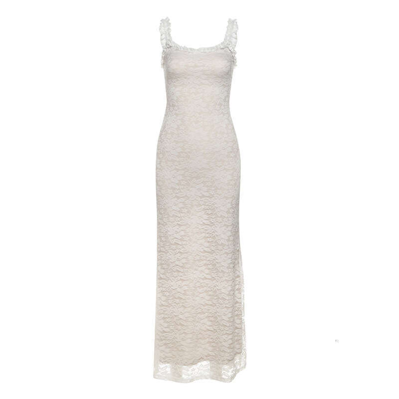 2025 Summer New Pure Desire Sexy Backless Lace Strap Trim Slim Fashion Dress for Women 469