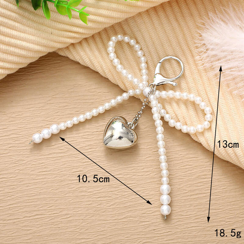 New Creative Personality Pearl Bowknot Pendant Bag Phone Case Keychain Ornament Exquisite Small Gift Accessories