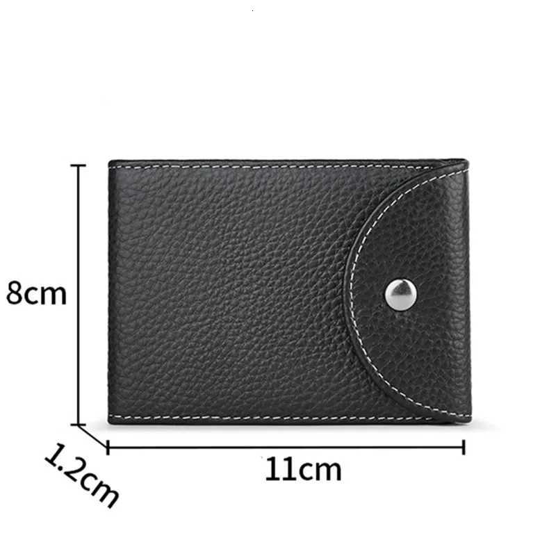 Black Drivers License Leather Case with Genuine Slim Wallet Bank Cover Multi Slot Mini Purse for Man Z250725