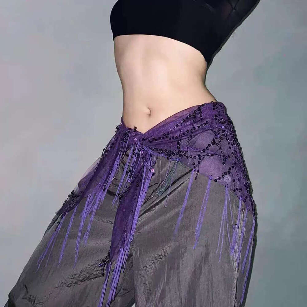 2025 Summer INS Style New Fashion Trend Versatile Loose Sequin Tassel Waist Accessories for Women caf