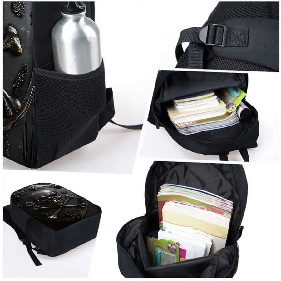 New Simple Skl Pattern Single Layer Backpack For Boys/Girls Children B Gifts ZD Carto Schoolbags Y250724