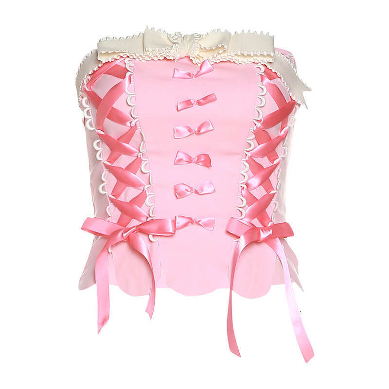 Style 2022 Summer New Women's Sexy Fashion Tie Strap Off-Shoulder Tube Top f14