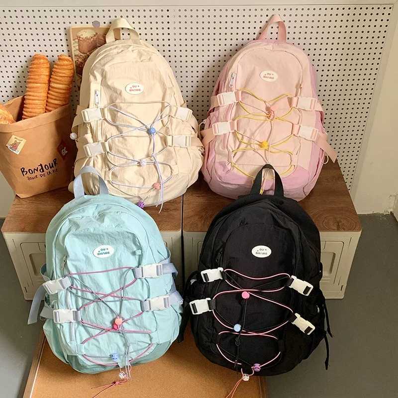 Reliable backpack large capacity student backpack casual nylon backpack lightweight outdoor travel backpack Y250724