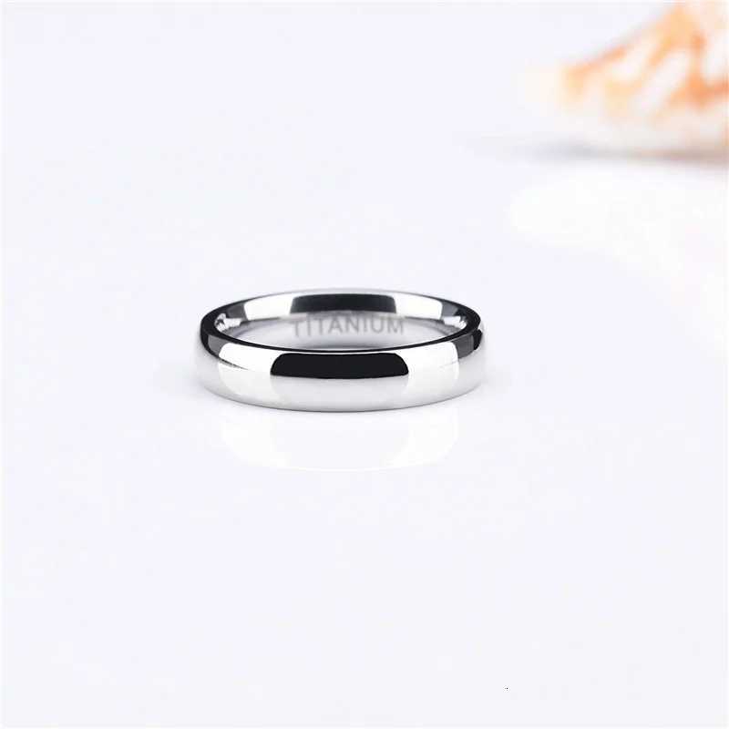4mm brand silver titanium womens ring mens wedding ring polished engagement ring womens jewelry never fades size 3-15 W250417