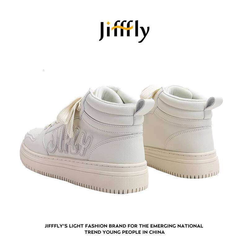 Jifffly High-Top Sneakers for Men 2025 Summer New Student Trendy Versatile White Couple Sports Shoes