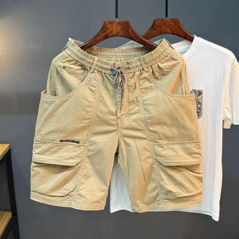 Retro Washed Distressed Workwear Shorts for Men Outdoor Sports Hiking Wear-Resistant Versatile and Elastic Sports Pants W250724