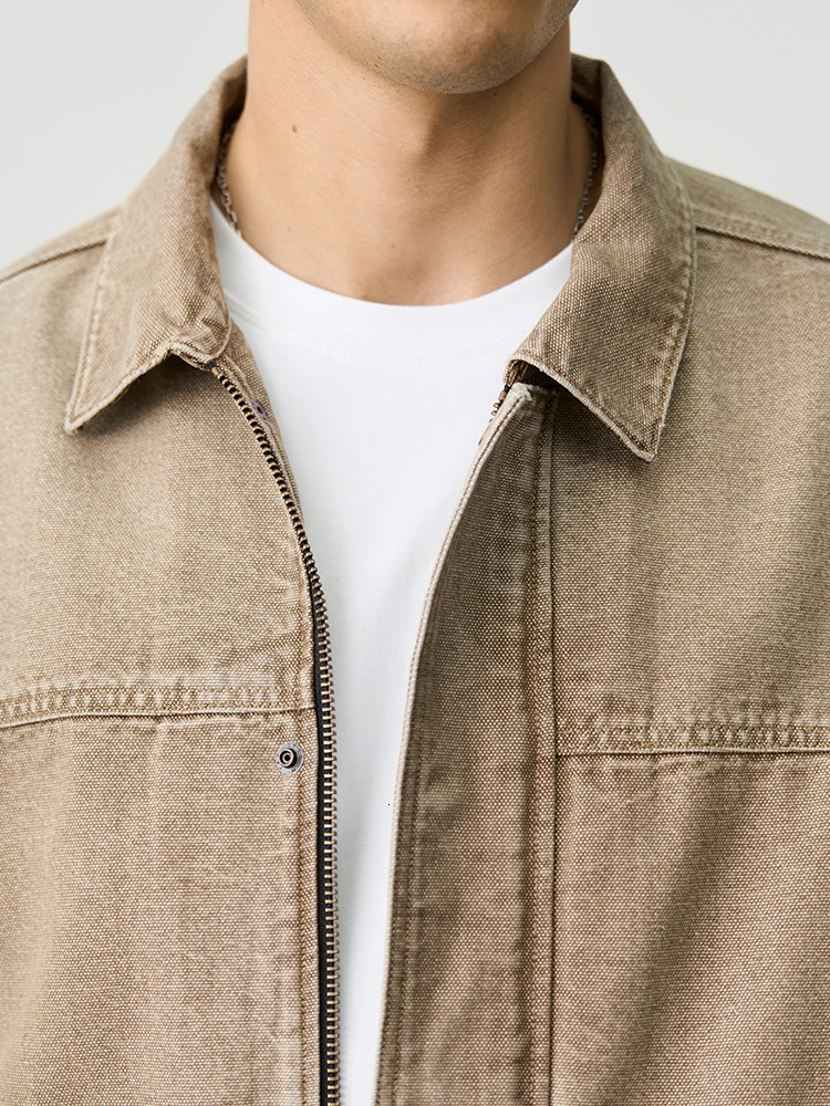 2025 Spring Short Length Oversize 12oz Fabric Vintage Jackets Men Fashion Cargo Outdoor Plus Size 250717
