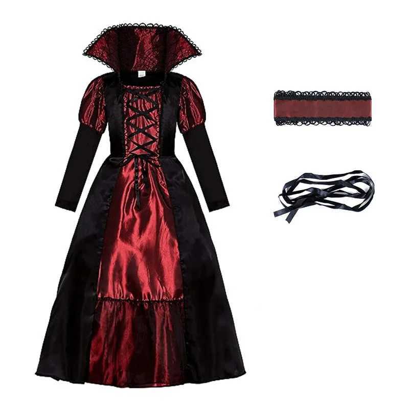 Gothic Vampire Costume for Baby Girls Halloween Princess Par Clothes Kids Cosplay Dress Children Masquerade Devil Ghost Outfit Z250725
