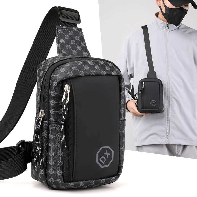 2024 Casual Business Shoulder Bag for Men PU Leather Messenger Bag Wide Strap Crossbody Bags Plaid Designer M Sling Bags Y250724