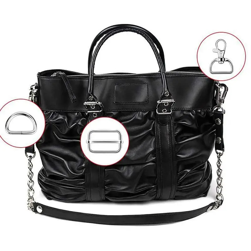 25-56PCS Set Bags Accessories Metal Buckles Lobster Clasp Collar Carabiner Snap Hook DIY KeyChain For Bag Belt Strap Making 250723