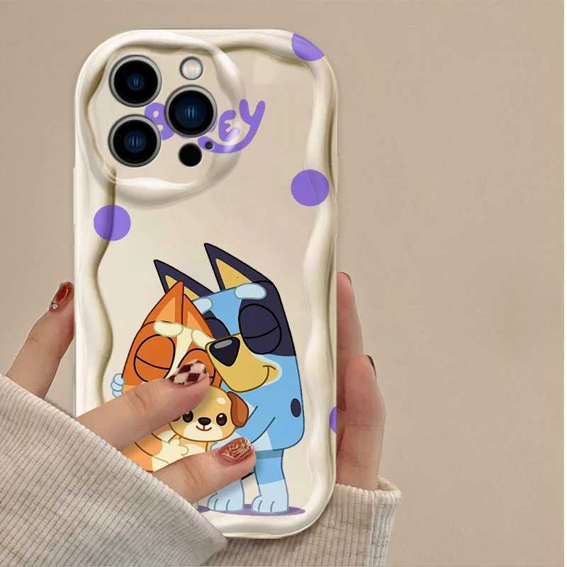 3D Clear Phone Case for iPhone 16 16E 15 14 13 12 11 Pro XS X S Max XR SE 2020 SE4 7 8 Silicone Cover with Cute B-Blueys Dog Design R250724