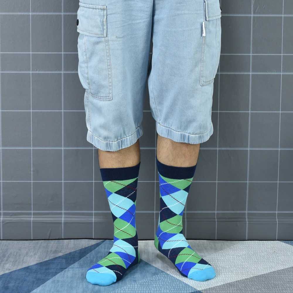 5-Pack Mens Color Dress Casual Fashion Happy Socks Combed Cotton Socks Mens Gifts X2507251