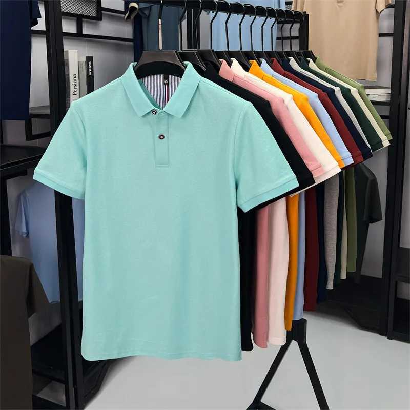 100% Cotton Short Sleeve Polo Shirt Comfortable Lightweight High-End Brand Fashionable Simple Summer Mens Casual Lapel T-Shirt XJ250725