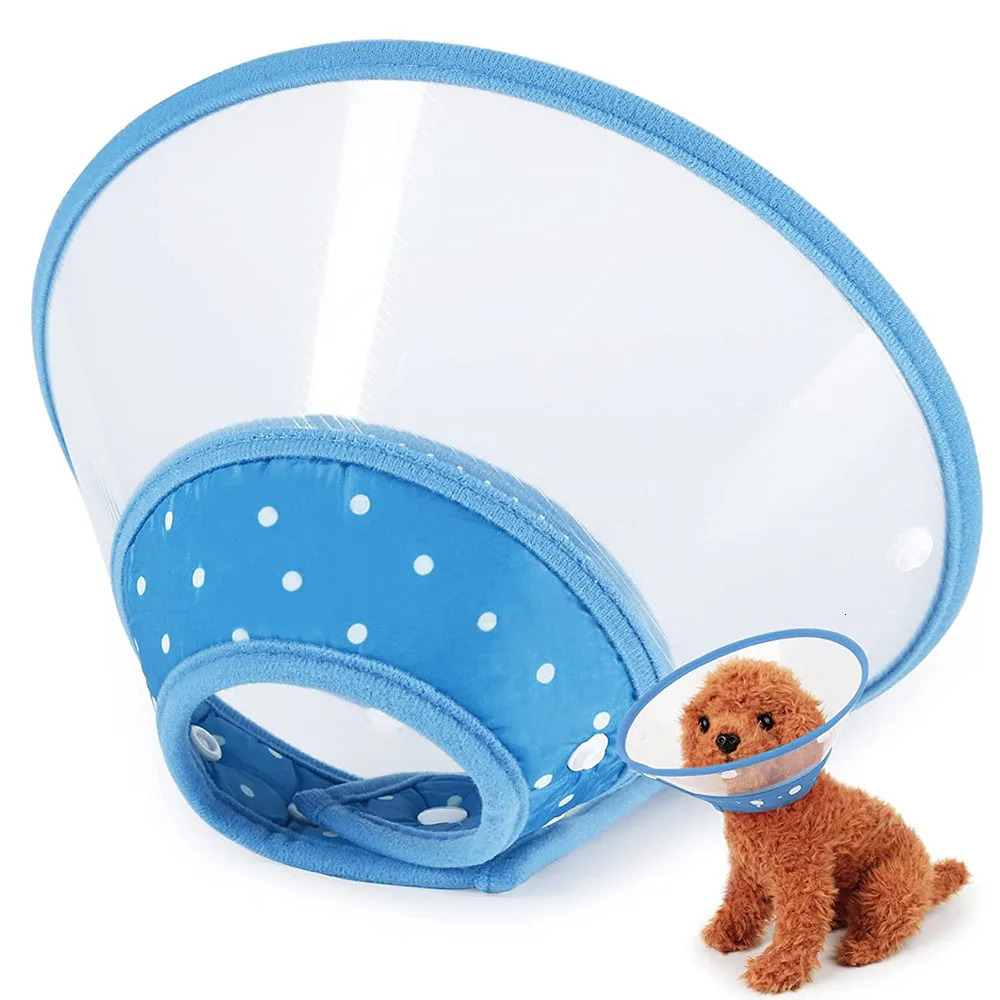 Pet Recovery Dog Cones Cat Cones After Surgery Adjustable Breathable Dog Cone Collar Soft Plastic Puppy Elizabethan E-Collar 250716