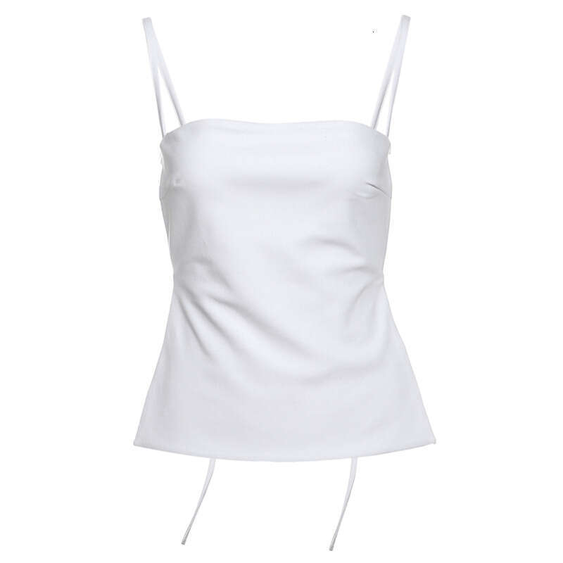 INS2025 Spring New Women's Solid Color Slim Street Fashion Camisole Backless Vest bdc