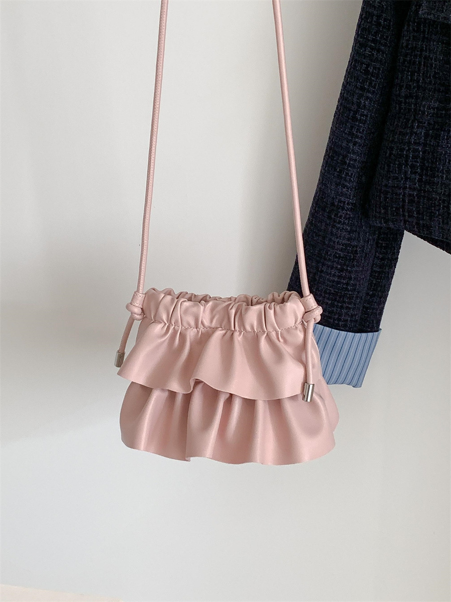Summer women's 2025 New Women's Shoulder Bag New Ruffle Simple Personalized Trendy Soft Ruffle Crossbody Bag Summer New Women's Crossbo