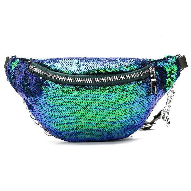 2022 New Wen Sequin Fanny Pack Women Waist Bag Ch Pouch Shoulder Bag Glitter Bum Belts Bags Waist Packs Y250724