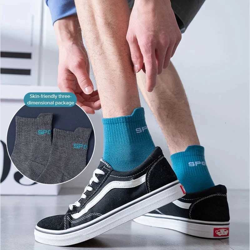 10/20 Pairs High Quality Mens Socks Casual Breathable Cotton Mens Running Sports Socks Spring Autumn Mens Socks Gifts Plus Size 38-45 X250725
