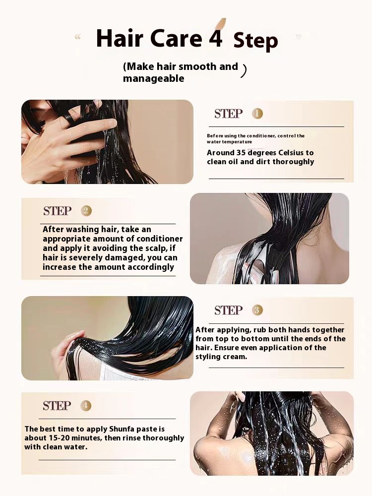 Silky Soft Conditioner Hair Mask Grade Men's and Women's Dry Smooth Hydrating Smoothing Cream 750ml