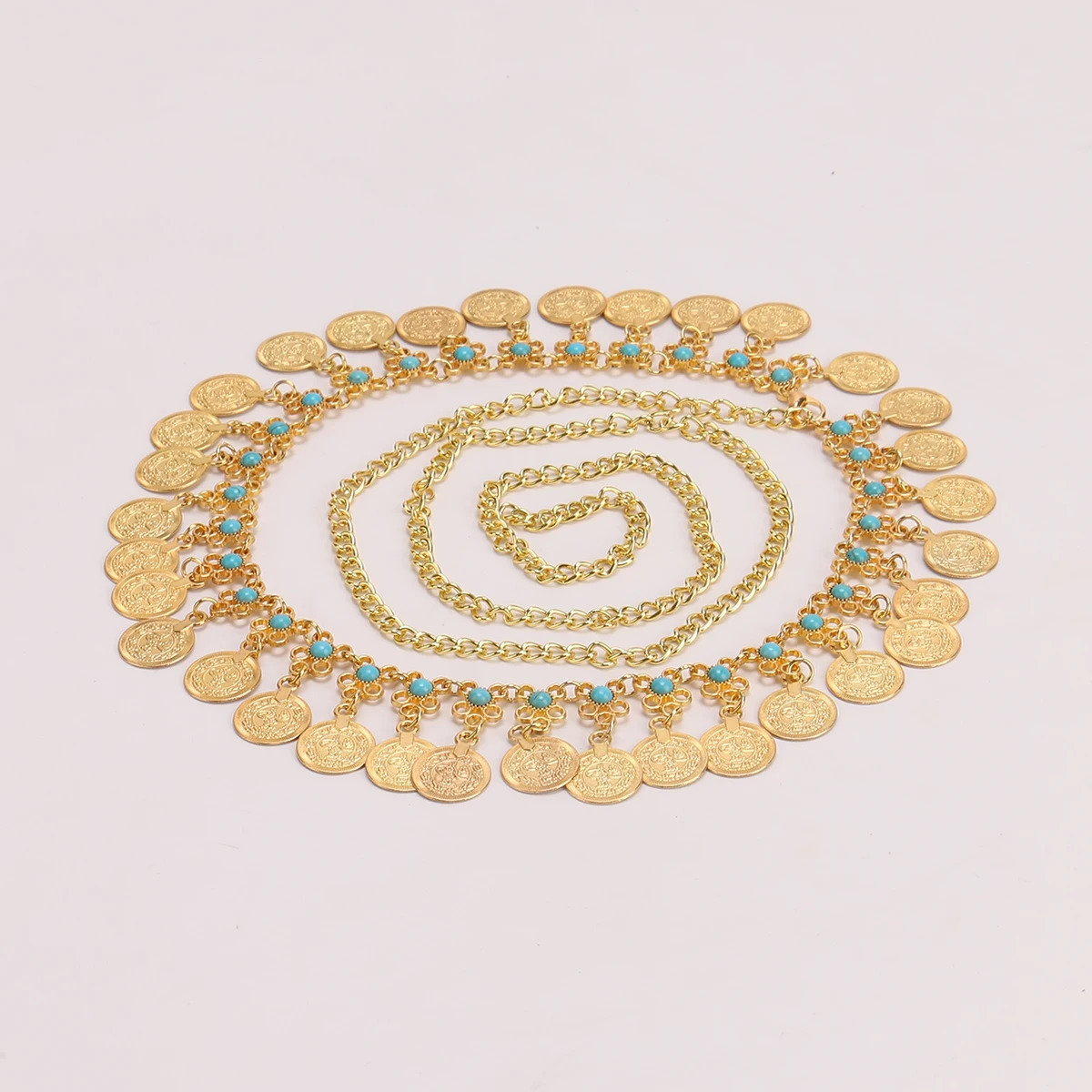 Retro coin Pendant belly Dance Waist Decorateive chain tassel Belt For Women accessories Ladiess Bohemia Girdle Dress catwalk 250722