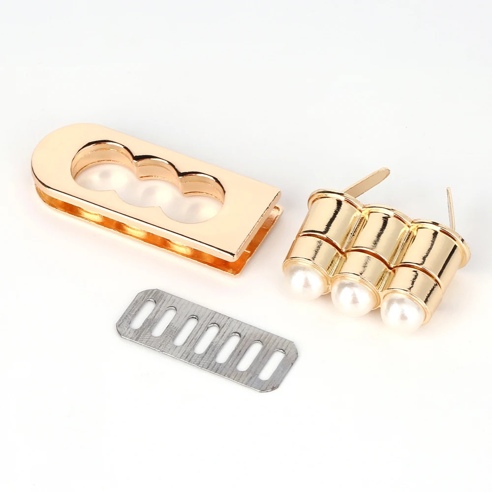 4.5CM Metal Pearl Turn Lock Twist Clasp for Women Bag Laggage Purse Leather Craft Closure DIY Hardware Accessories 250723