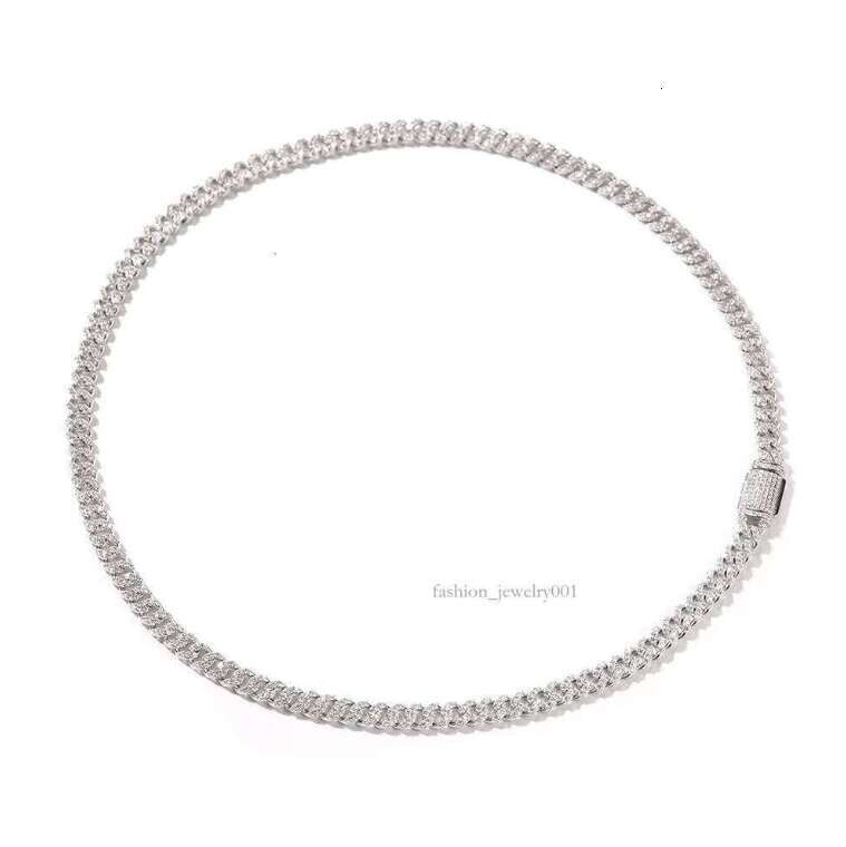 Premium 6MM Cuban Chain Sterling Sier Pyrite Hip Hop Jewelry Unisex Necklace Bracelet Wedding Religious