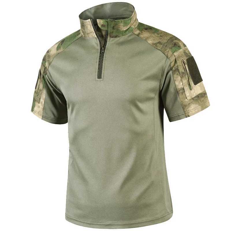 Combat Uniform Shirt Camouflage American Asian Size Sports Top Wilderness Survival Air Gun Paintball Tactical T-shirt Hiking Y250724