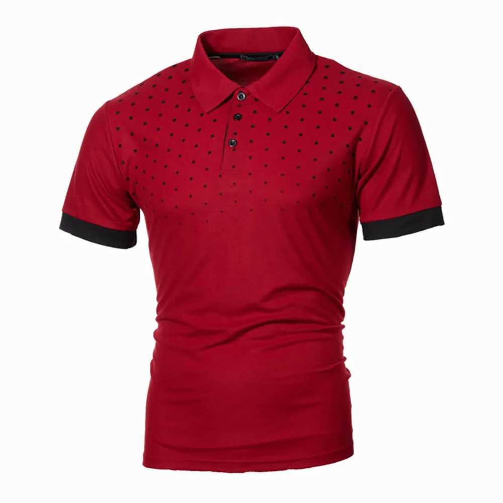 Summer Mens Solid Color Polo Shirt Mens Slim Fit T-shirt Golf Polo Fashion Breathable Short Sleeve Top XJ250725