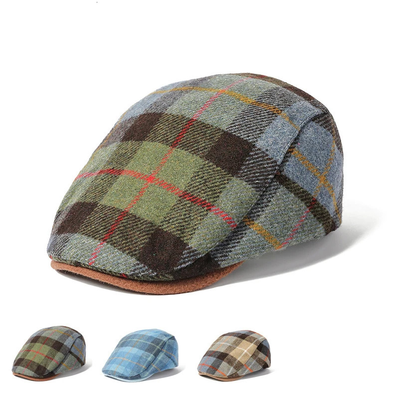 Mens sboy Hat Plaid Flat Ivy Gatsby Gol Cap Fashion Colorful Striped Plaid Driving Cap fot Men and Women 250723