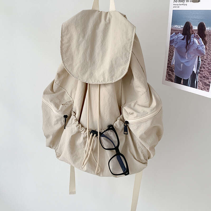 Japanese and Korean Niche Nylon Canvas Bag Casual Simple for Women Daily Practical Large Capacity Commuter Backpack