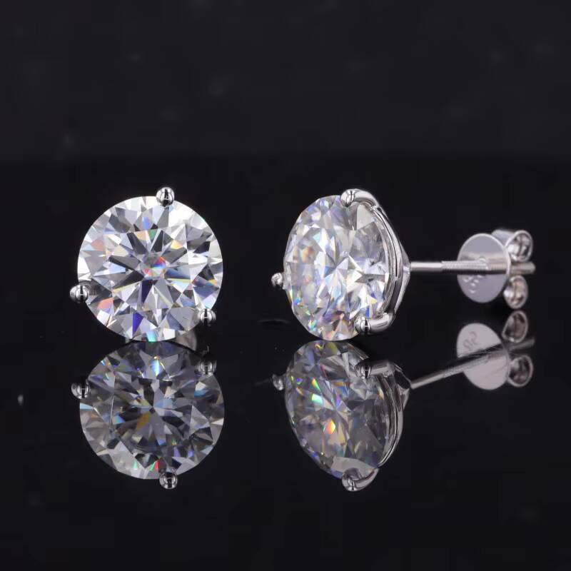 Starsgem Classic Style S925 10K 14K 18K Gold Earrings martini Prongs Setting Woman Fine Jewelry 1ct Moissanite Studs Earring
