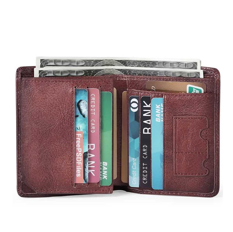 Vintage genuine leather Wallet RFID anti-theft Short Business Mens Wallet Multifunctional Wallet holder bag Purse Z250725