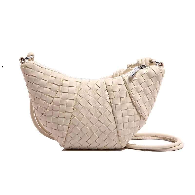 Women 2025 Handheld Woven Crescent Trend All-Match Retro Single Shoulder Crossbody Bag