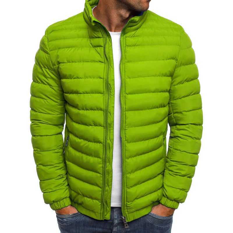 2025 Winter New Thick Men Warm Casual Mens Outerwear Coats Solid Stand Collar Male Windbreaker Cotton Padded Down Jacket X250725