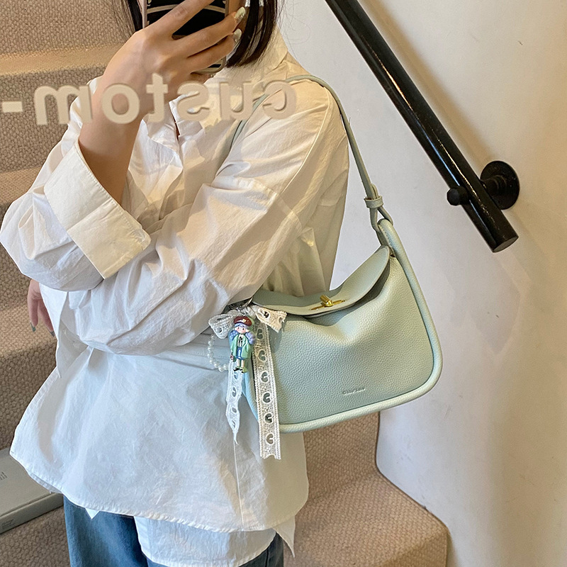 2025 Summer New Women's Crossbody Bag Niche Design Women's Lychee Pattern Handbag women's Commuting Bag Summer New Women's Shoulde