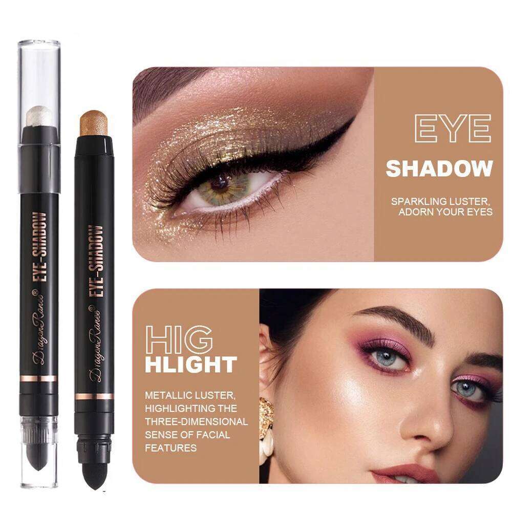 1Pc Stick Shimmer Smoky Green Blue Eyeshadow Pencil High Gloss Pearlescent Shadow Sticks Waterproof Stage Lazy Makeup X250723 X250724