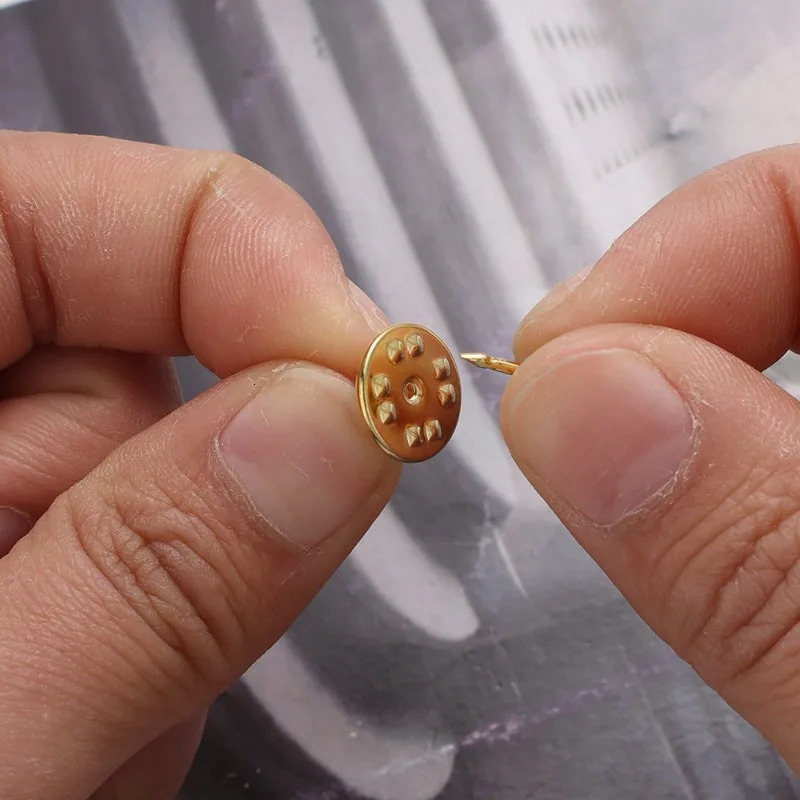 Metal Nail Tie Tack Pins DIY Brooch Accessories Nail Tie Tack Lapel Pin Back Clutch Butterfly Clasp Round Pinch Clip Base Pins 250723