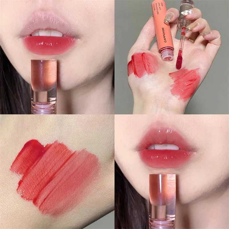 6-Color Mirror Water Lip Gloss Red Lip Glaze Transparent Glass Lip Waterproof Sweatproof Liquid Lipstick Nude Clear Tint MakeupXJ250724