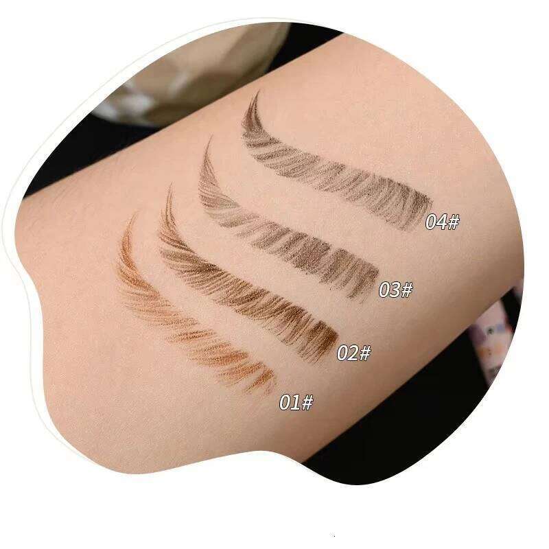 Colors Pen Waterproof 4 Fork Tip Eyebrow Tattoo Cosmetic Long Lasting Natural Dark Brown Liquid Eye Brow Pencil X250725