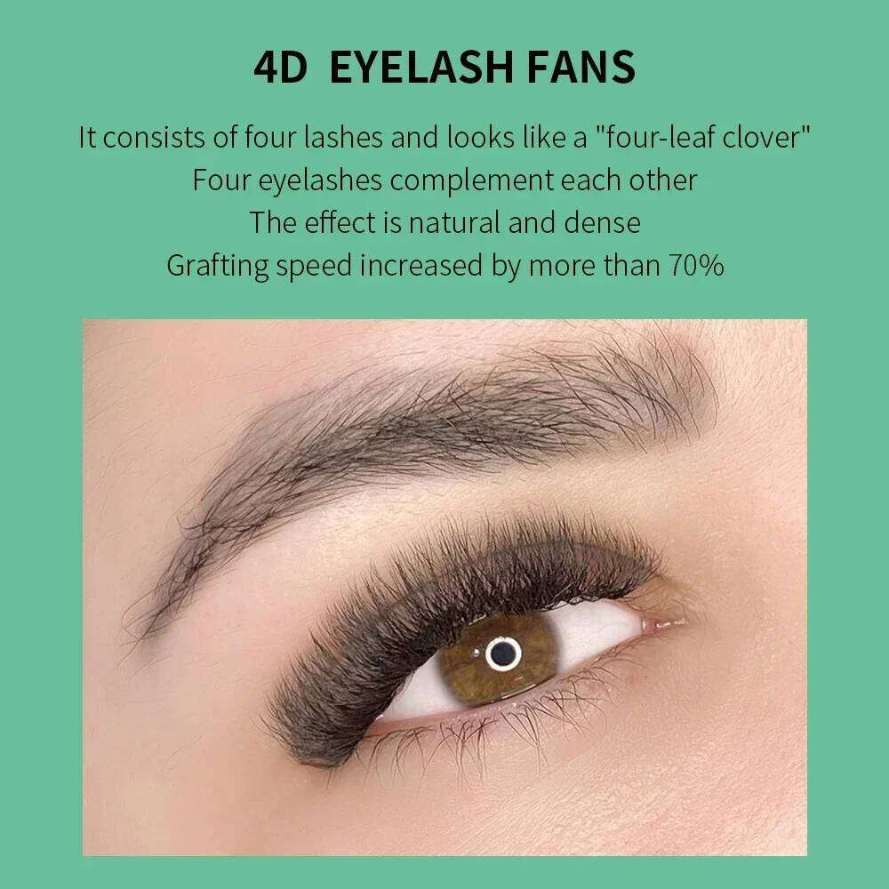GLAMLASH 4D5D Shaped Eyelash Extension Premade Volume Fans W Style Faux Mink Soft Easy Faning Natural Lashes