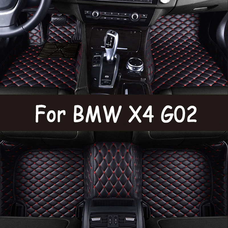 Car Floor Mats For BMW X4 G02 MK2 2019 to 2022 Rug Covers Leather Luxury Mat Anti Dirt Pad Carpet Car Accessories Interior Parts