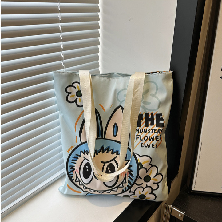 Free Shipping Designer Luxury Labubu Canvas Bag City Paradise Shoulder Bag Shopping Tote Large Capacity Student Commuter Women's Handbag Leisure 