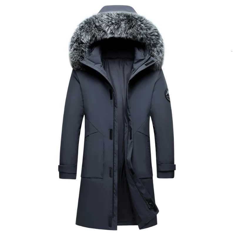 Autumn Winter Long Men Windproof Down Jacket Coats Mens Warm White Duck Down Hooded Jacket Parkas Multi Pockets Overcoat Male X250725